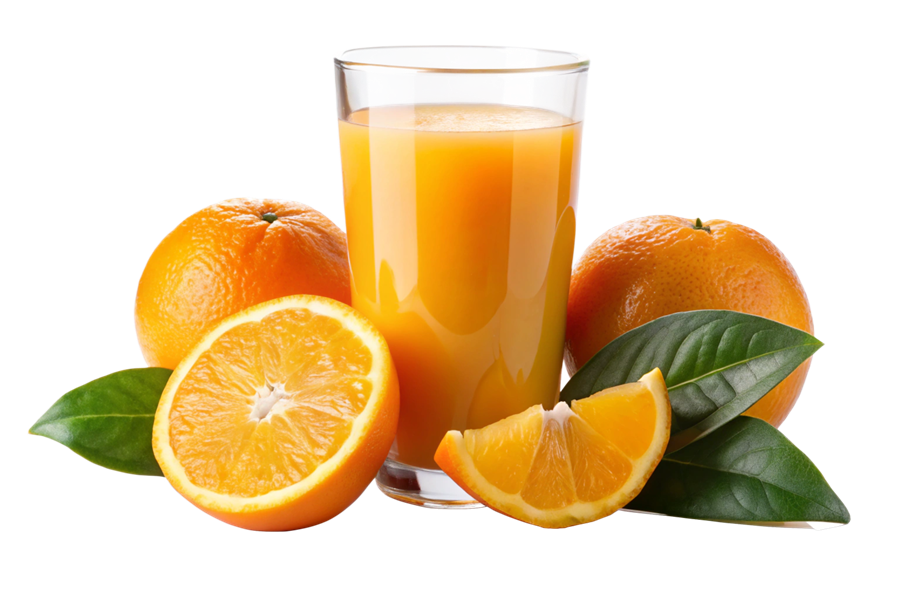 Orange juice glass